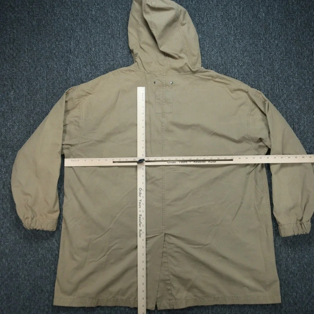 Banana Republic Jacket‎ Mens Large Brown Tan Safari Hooded Full Zip Travel VTG *